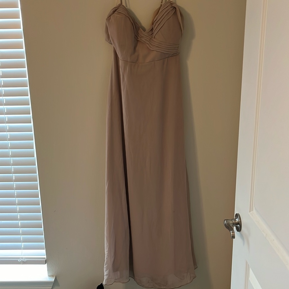 Taupe Off the Shoulder Dress | XL